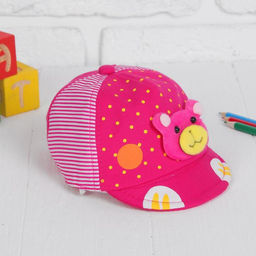 Цена за 12 шт. Кепка детская «Мишка», р-р. 52-54 см, цвета МИКС