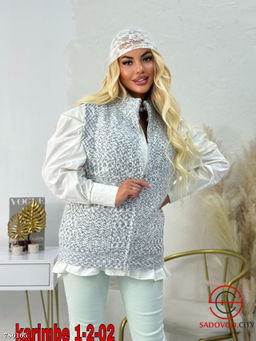 Жилетка вязанная на молнии