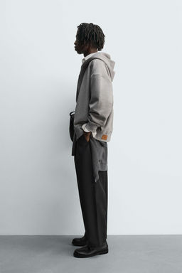 ZIP-UP HOODIE WITH LABEL - Zara фото 4