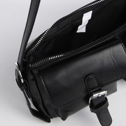 Сумка женская с карманами кожзам, черный цвет - Nazamok фото 7