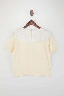 Tas Premium Iplik/Ozel Iplik Dantel Yakal? Triko Bluz TWOSS26BZ00112 - Trendyolmilla фото 2