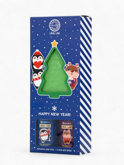 Новогодний подарочный набор косметики Gift for you: гель для душа 2 шт. ? 100 мл, мочалка для тела, URAL LAB фото 17