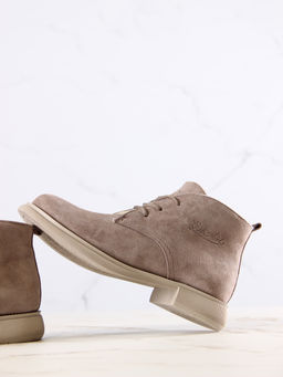 Ботинки 308.патрицияka.Капучино замша R/шерсть
