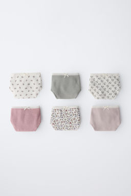 6-14 YEARS / PACK OF SIX FLORAL PRINT BRIEFS - Zara фото 5