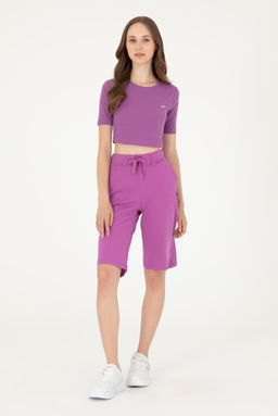 Женские фиолетовые вязаные шорты Неожиданная скидка в корзине