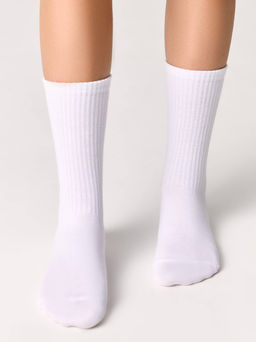 Цена за 2 пары CONTE-KIDS Удлиненные носки ACTIVE белый