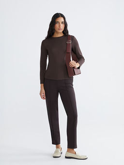 Dar Fit Kad?n Pileli Pantolon