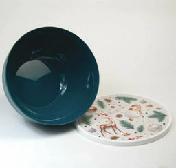 Миска 3л с крышкой с декором НГ - Полимербыт фото 3