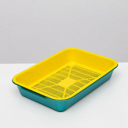 Туалет средний с сеткой 36 х 26 х 6,5 см, жёлтый/бирюзовый - Simaland фото 3