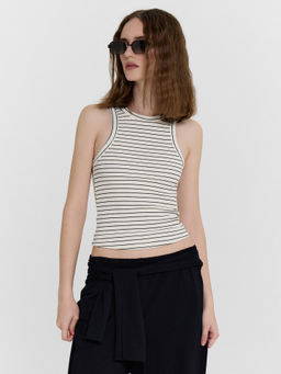 Топ женский Mark Formelle из хлопка с эластаном в полоску  фото 6