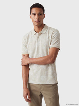 Polo Yaka Desenli Pike Erkek Ti??rt