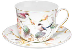 Чайная пара 2 пр. 380 мл 13*10*8,5 см Певчие птички NEW BONE CHINA, фарфор - Elan gallery фото 3