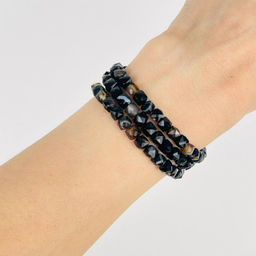 Бусины для украшений из полосатого Агата (70 бусин) 37 см