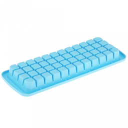 Форма для льда пластмассовая (мармелада) "Кубик - 48 штук" 25,4х9см h2,8см, цвета в ассортименте: сиреневый, голубой, серый, розовый, в п/эт пакете (Китай)