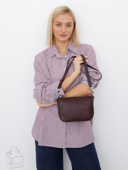 Сумка женская кожаная 1028C wine Polina&Eiterou