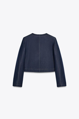 SHORT JACKET WITH CONTRAST TOPSTITCHING - Zara фото 6