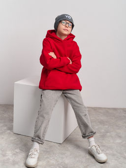 Толстовка с капюшоном для мальчика "Basic" красный