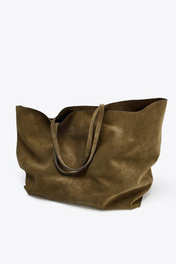 MAXI SUEDE TOTE BAG - Zara фото 4