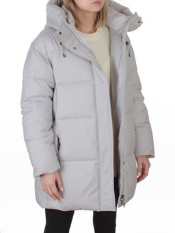 8888 LT. GRAY Куртка зимняя женская оверсайз (200 гр. холлофайбер)