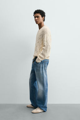 JERSEY DESAGUJADO TRENZAS / Blanco roto - Zara фото 4