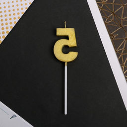 Цена за 2 шт. Свеча для торта, цифра «5», 11.5×2.3 см