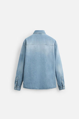 DENIM SHIRT WITH POCKETS - Zara фото 8