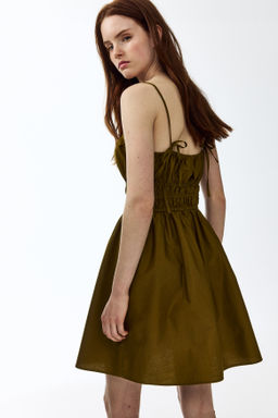 Vestido de algod?n con tirantes de lazo - H&m фото 7