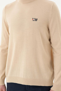 Мужской базовый свитер кремового меланжа - U.s. polo assn фото 6