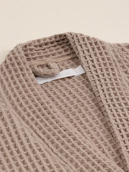 Халат вафельный мужской SL HOME: Boho «Саббиа», размер S, хлопок 100%, коричневый