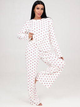 444 ПИЖАМА БРЮКИ (Сердечки (молочный)) - А-дина фото 2