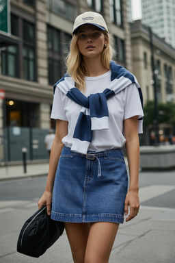 Teen Mavi Kemer Detayl? Mini Denim Etek TWOAW26ET00090 - Trendyolmilla фото 8