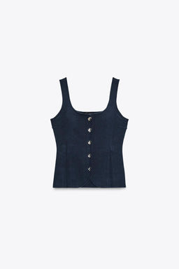 PLAIN KNIT CORSET TOP - Zara фото 13