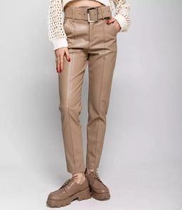 Брюки #МСК8118, бежевый