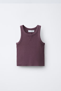 CONJUNTO RIB LAVADO CAMISETA NADADORA Y BERMUDA / P?rpura - Zara фото 2