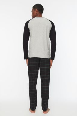 Yesil %100 Regular Fit Pamuk Ekose Orme Pijama Tak?m? THMAW21PT0879