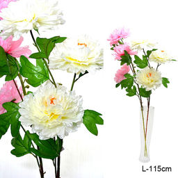 Цветок искусственный Пион 3 бутона диаметр 20 см / 0341-2 /уп 80/160/