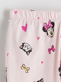 Minnie Mouse Bask?l? K?z ?ocuk Pijama Alt