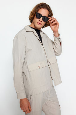 TRENDYOL MAN Premium Tas Oversize Fit C?t C?t Kapamal? Teknik Kumas Parasut Gomlek TMNAW24GO00029 - Trendyolmilla фото 3