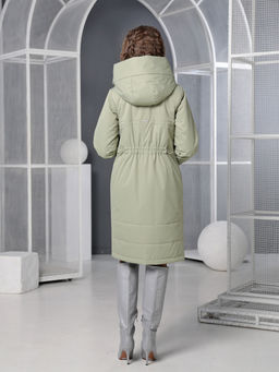 25105 Плащ утепл. оливковый - Dizzyway фото 4