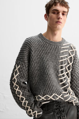 LIMITED EDITION SWEATER WITH CONTRAST TRIMS - Zara фото 5