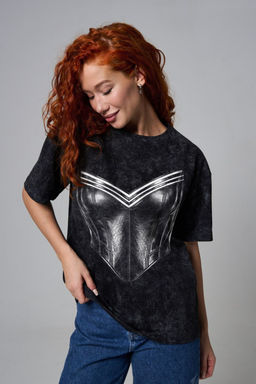 8594 футболка женская оверсайз - Ifeizion фото 3