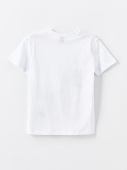 Bisiklet Yaka Bask?l? K?sa Kollu Erkek ?ocuk Ti??rt - Waikiki фото 2