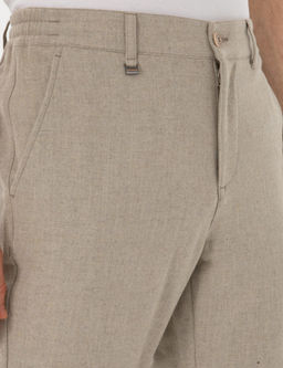 Bej Slim Fit Y_n Kar___ml_ Kanvas Pantolon - Cacharel фото 5