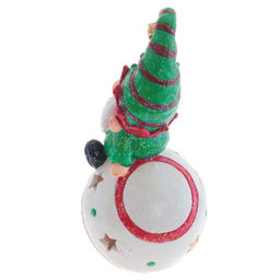 Новинка Фигурка декоративная "Гном" с подсветкой (LR44 2 шт), L10 W9 H18 см, 2в.