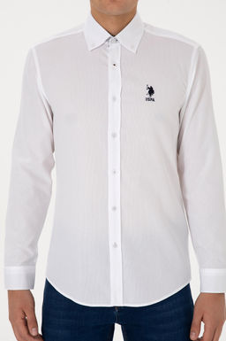 Erkek Beyaz Uzun Kollu G_mlek - U.s. polo assn фото 6