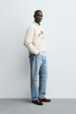 EMBROIDERED RABBIT SWEATSHIRT - Zara фото 4