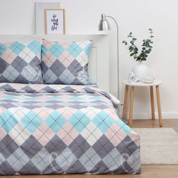 Постельное бельё Экономь и Я дуэт Geometry 143х215см-2шт, 215х220см, 70х70см-2шт, полисатин, 80г/м