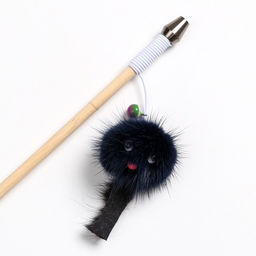 Дразнилка - удочка Норковый зверек на деревянной палочке, микс цветов - Пижон фото 2