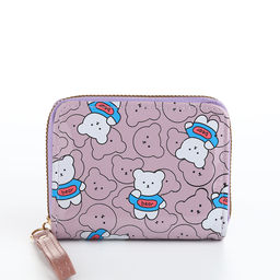 Кошелёк на молнии «Мишки», сиреневый