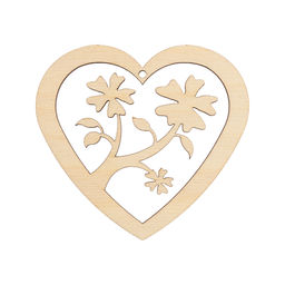 Заготовка для декорирования Mr. Carving КЛ-54 Подвеска Сердце фанера 8 х 8.6 х 0.3 см .